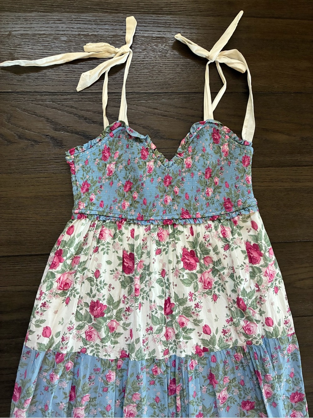 Altar’d State Blue & White Floral Maxi Dress - Picture 3 of 9